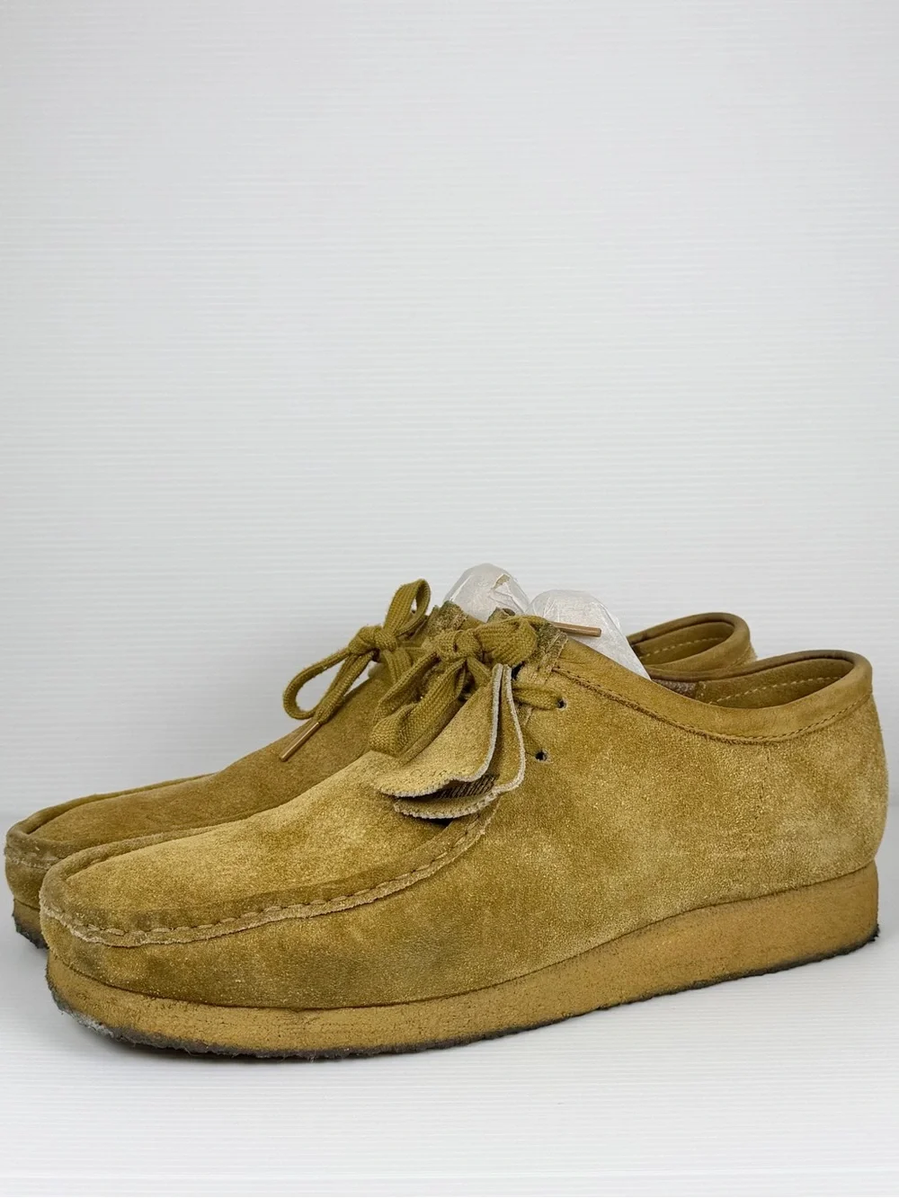Clarks Originals Wallabee Men’s 11.5 Tan Suede Moc Toe Crepe Sole Shoes